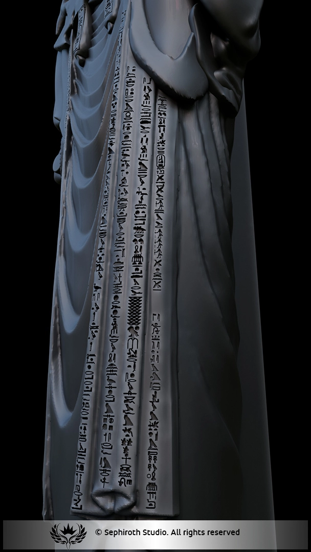 Susa, Statue of Darius the Great, Belt with akinakes